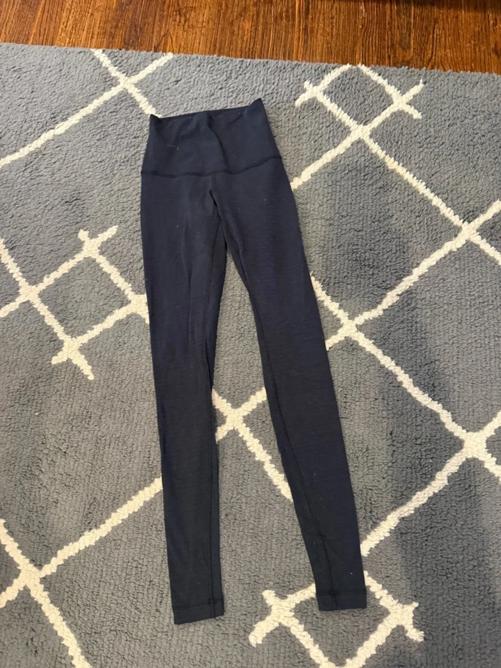 Lululemon High Waisted Heathered Deep Coal Leggings